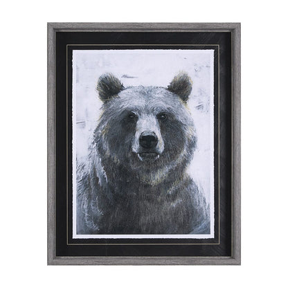Mercana - Animal Portrait III Bear by Mercana Studio Hand Embellished Framed Art Print Matted under Glass - 14351 view 1