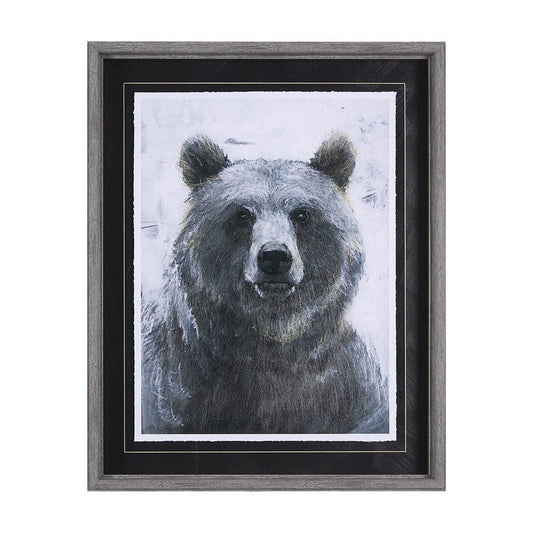 Mercana - Animal Portrait III Bear by Mercana Studio Hand Embellished Framed Art Print Matted under Glass - 14351 view 1