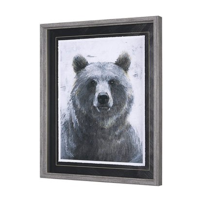 Mercana - Animal Portrait III Bear by Mercana Studio Hand Embellished Framed Art Print Matted under Glass - 14351 view 2