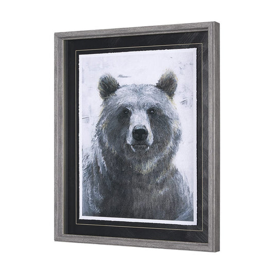 Mercana - Animal Portrait III Bear by Mercana Studio Hand Embellished Framed Art Print Matted under Glass - 14351 view 2