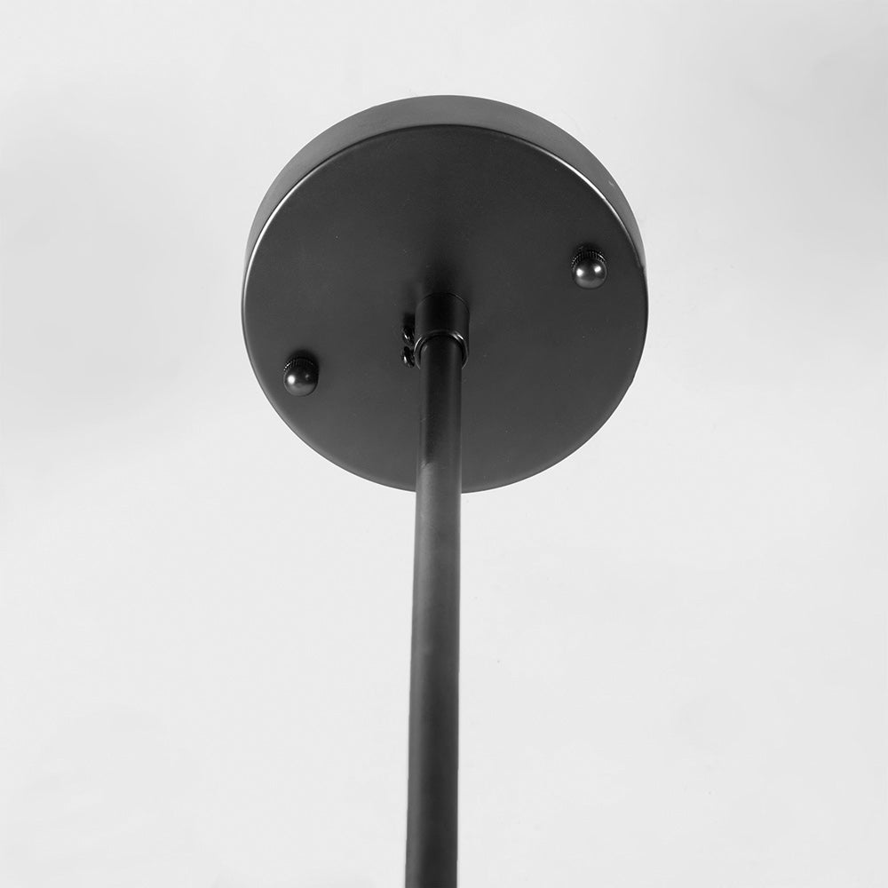 Mercana - Anna 26"x14" Hanging Gun-Metal w/ Clear Glass Rods Six Bulb Chandelier - 67140 view 4