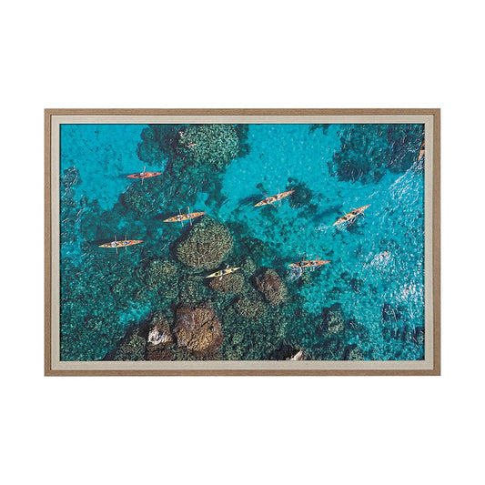 Mercana - Anthony Quinn Bay by Michele Falzone a Hand Embellished Textured Framed Art Print Matted under Glass - 13681 view 1