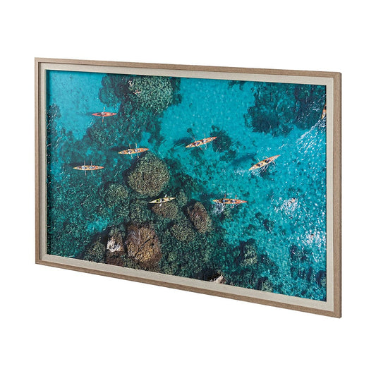 Mercana - Anthony Quinn Bay by Michele Falzone a Hand Embellished Textured Framed Art Print Matted under Glass - 13681 view 2