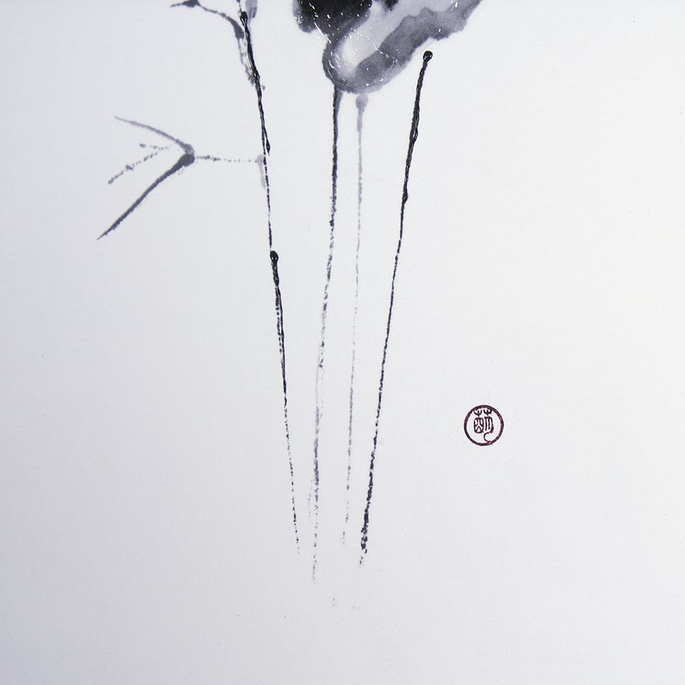 Mercana - Anthurium II by Mercana Studio a Hand Embellished Textured Framed Art Print Matted under Glass - 14816 view 6