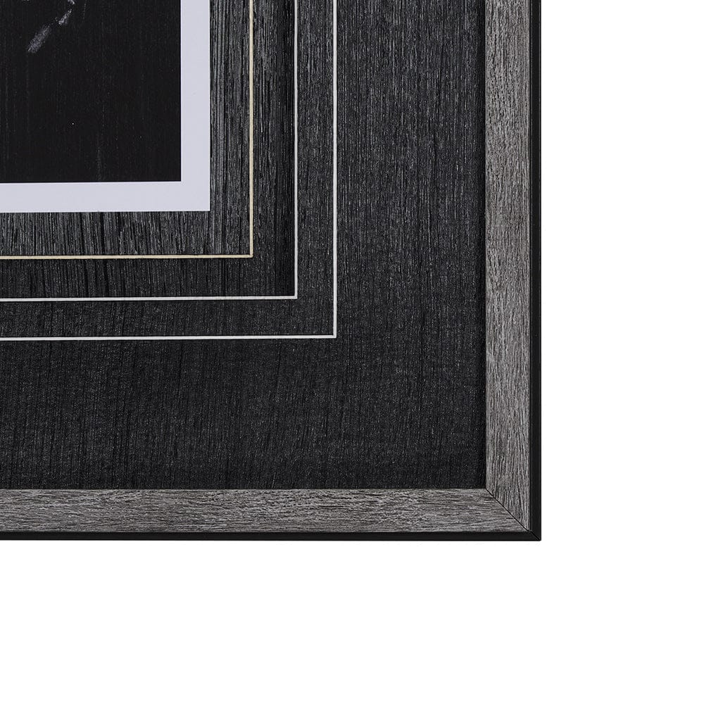 Mercana - Antique Typewriter Bars by Ethan Harper Hand Embellished Textured Framed Art Print Matted under Glas - 10433 view 3