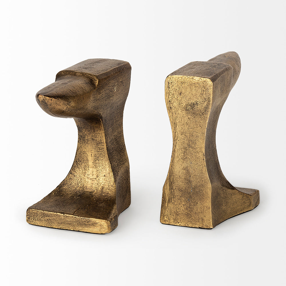 Mercana - Anvilia 12L x 3W Gold Anvil Shaped Bookends (Set of 2) - 69072_CLOSEOUT view 3
