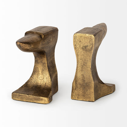 Mercana - Anvilia 12L x 3W Gold Anvil Shaped Bookends (Set of 2) - 69072_CLOSEOUT view 3