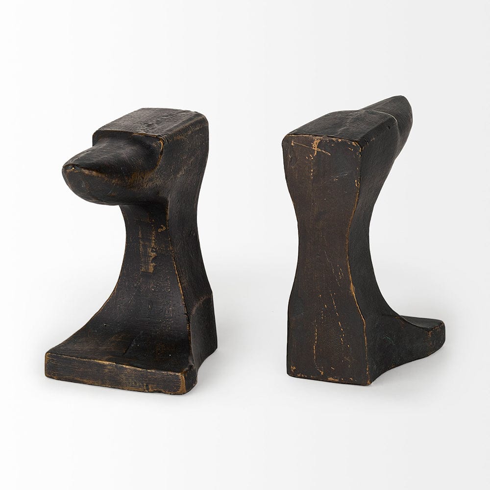 Mercana - Anvilia 12L x 4W Black With Gold Accents Anvil Shaped Bookends (Set of 2) - 69073 view 3