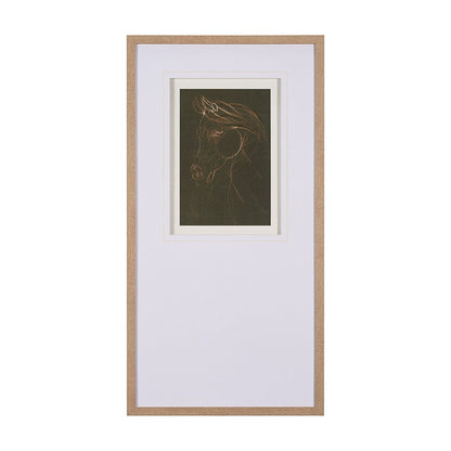 Mercana - Arabian Horse III Olive by Mercana Studio Hand Embellished Framed Art Print Matted under Glass - 15193 view 1