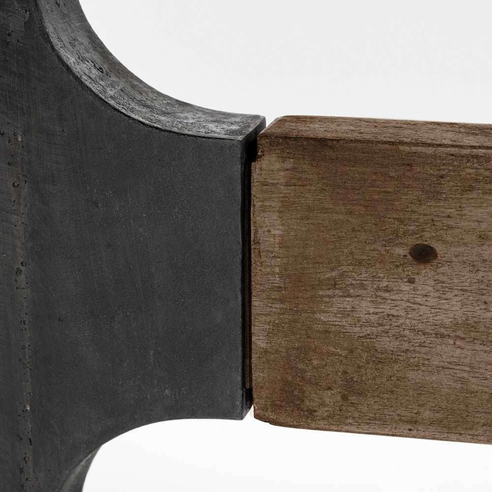 Mercana - Araxi 95L x 41W x 30H Rectangular Brown Solid Wood Top Black Metal Base Dining Table - 68230-AB view 3