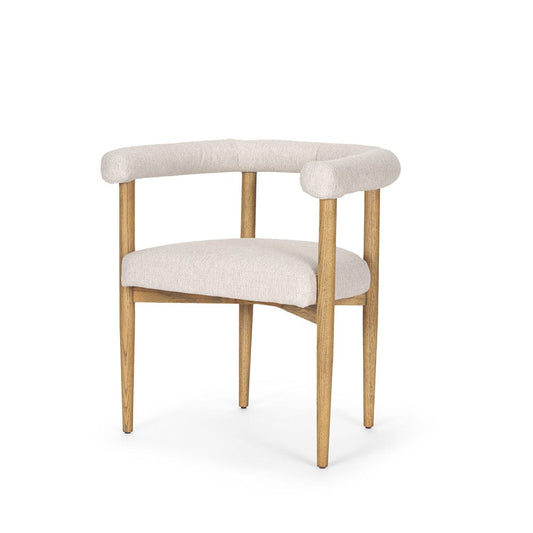 Mercana - Arden Dining Chair w/ Medium Brown Wood and Cream Twill Fabric - 70422 view 1