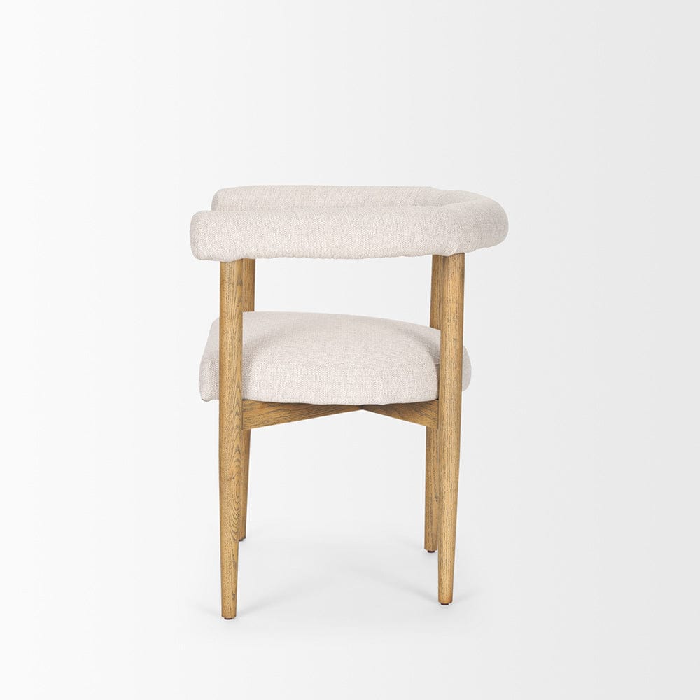Mercana - Arden Dining Chair w/ Medium Brown Wood and Cream Twill Fabric - 70422 view 3