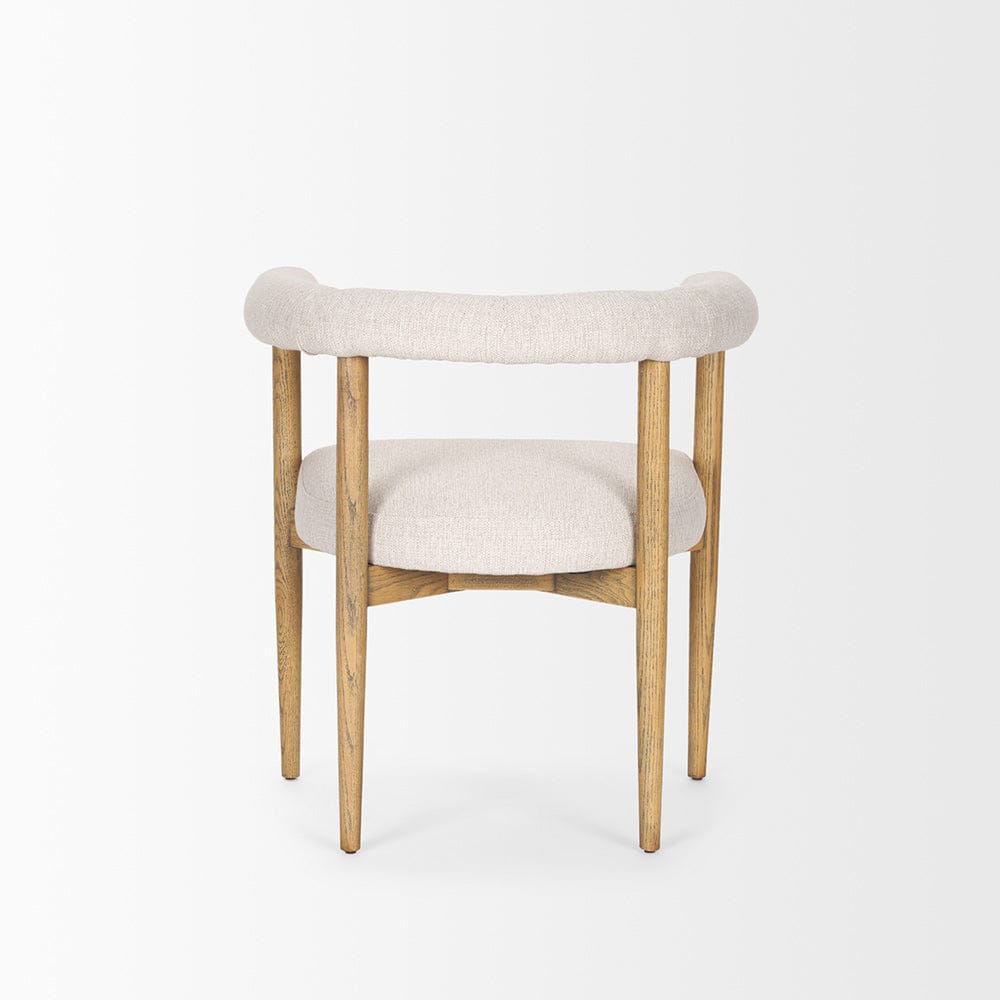 Mercana - Arden Dining Chair w/ Medium Brown Wood and Cream Twill Fabric - 70422 view 4