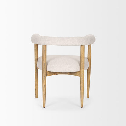 Mercana - Arden Dining Chair w/ Medium Brown Wood and Cream Twill Fabric - 70422 view 4