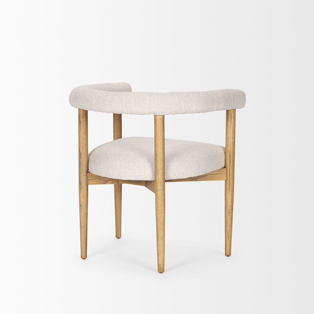 Mercana - Arden Dining Chair w/ Medium Brown Wood and Cream Twill Fabric - 70422 view 5