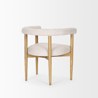 Mercana - Arden Dining Chair w/ Medium Brown Wood and Cream Twill Fabric - 70422 view 5