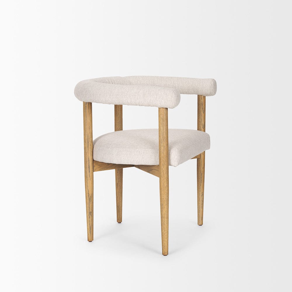 Mercana - Arden Dining Chair w/ Medium Brown Wood and Cream Twill Fabric - 70422 view 6