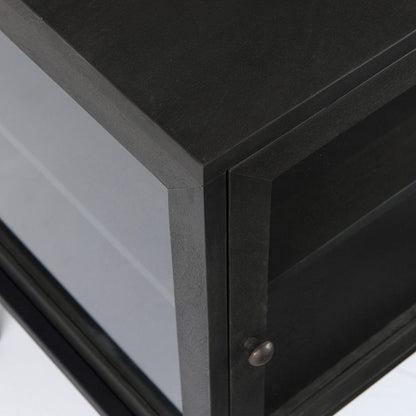 Mercana - Arelius 20L x 18W x 26H Black-Brown Wood W/ Black Metal Frame End/Side Table - 69207 view 4