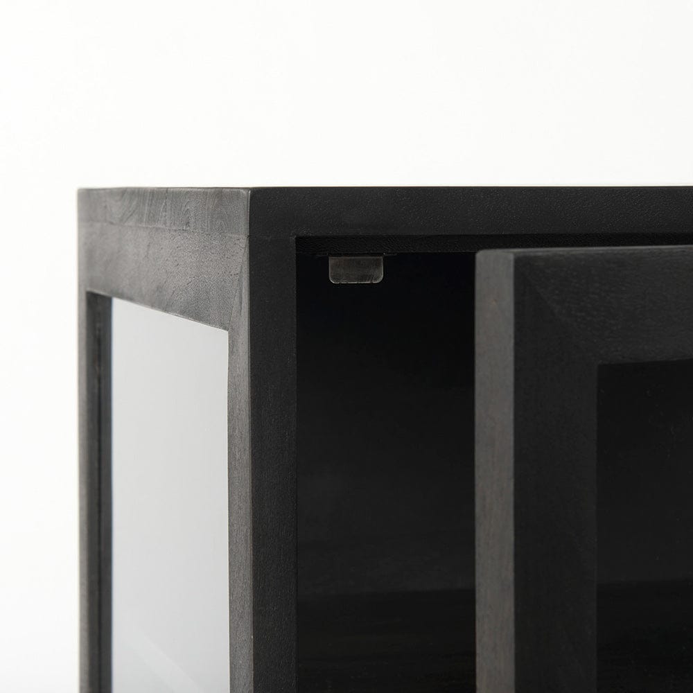 Mercana - Arelius 20L x 18W x 26H Black-Brown Wood W/ Black Metal Frame End/Side Table - 69207 view 5