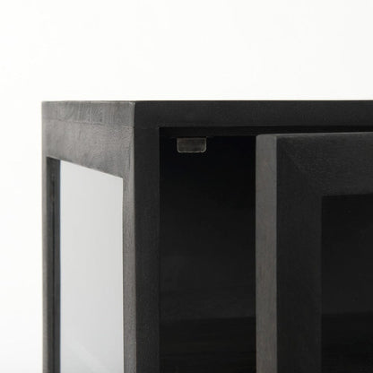 Mercana - Arelius 20L x 18W x 26H Black-Brown Wood W/ Black Metal Frame End/Side Table - 69207 view 5