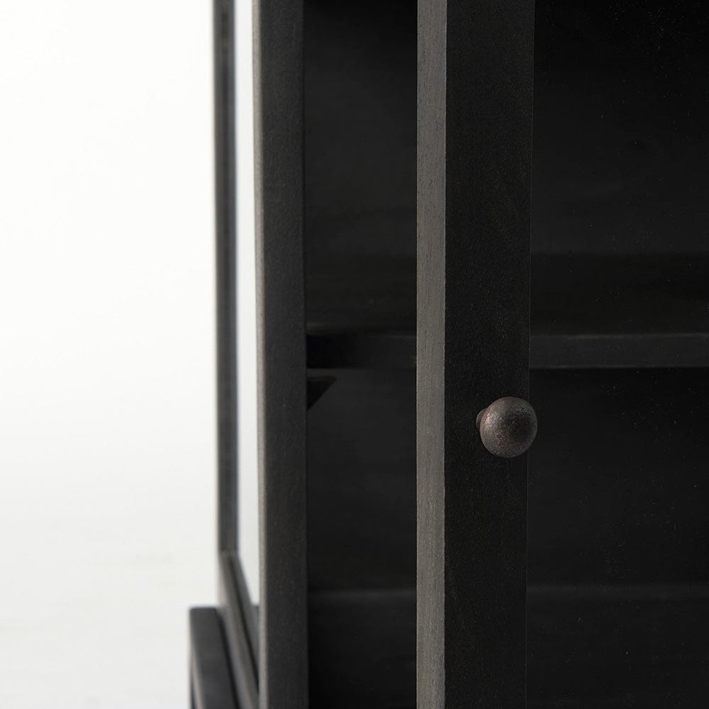 Mercana - Arelius 20L x 18W x 26H Black-Brown Wood W/ Black Metal Frame End/Side Table - 69207 view 6