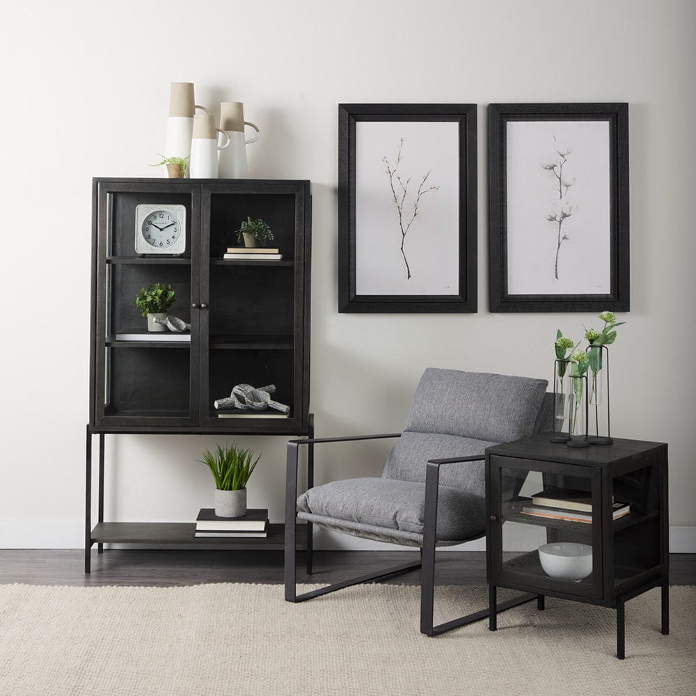 Mercana - Arelius 20L x 18W x 26H Black-Brown Wood W/ Black Metal Frame End/Side Table - 69207 view 11