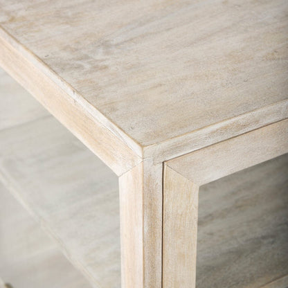 Mercana - Arelius 20L x 18W x 26H White Wood W/ Gold Metal Frame End/Side Table - 69304_CLOSEOUT view 6