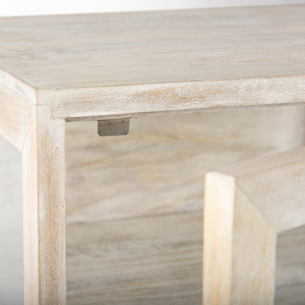 Mercana - Arelius 20L x 18W x 26H White Wood W/ Gold Metal Frame End/Side Table - 69304_CLOSEOUT view 7
