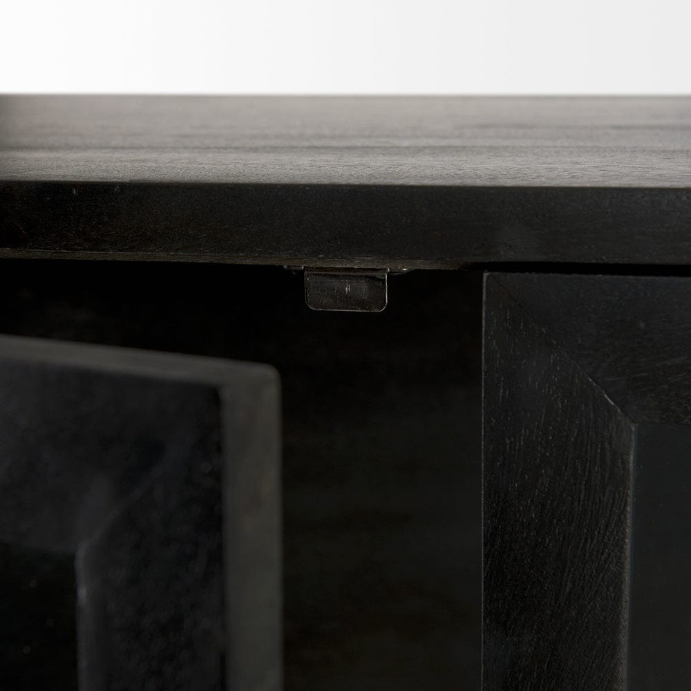 Mercana - Arelius 36L x 18W x 63H Black-Brown Wood W/ Black Metal Base Display Cabinet - 69210 view 6