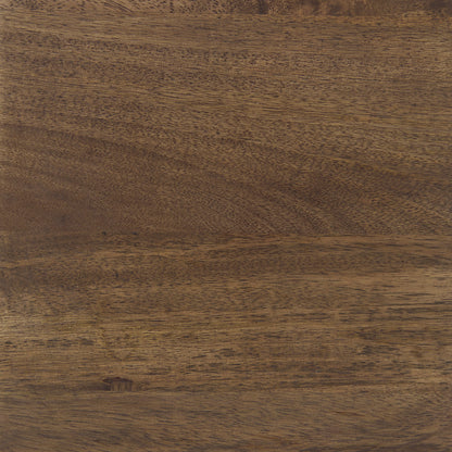 Mercana - Arelius 42" Square Glass-Top Medium Brown w/ Black Metal Base Display Coffee Table - 69296 view 11