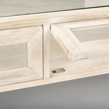 Mercana - Arelius 42L x 42W x 15H White Wood W/ Gold Metal Base Square Display Coffee Table - 69298_CLOSEOUT view 8