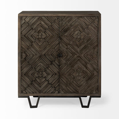 Mercana - Argyle I 36L x 16W Dark Brown And Metal 2 Door Accent Cabinet - 67541 view 3