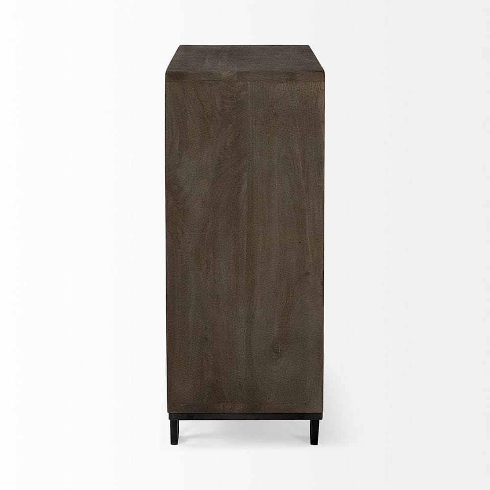 Mercana - Argyle I 36L x 16W Dark Brown And Metal 2 Door Accent Cabinet - 67541 view 4
