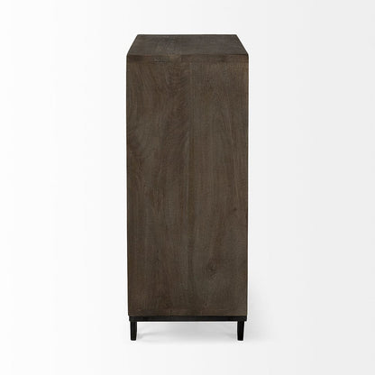 Mercana - Argyle I 36L x 16W Dark Brown And Metal 2 Door Accent Cabinet - 67541 view 4