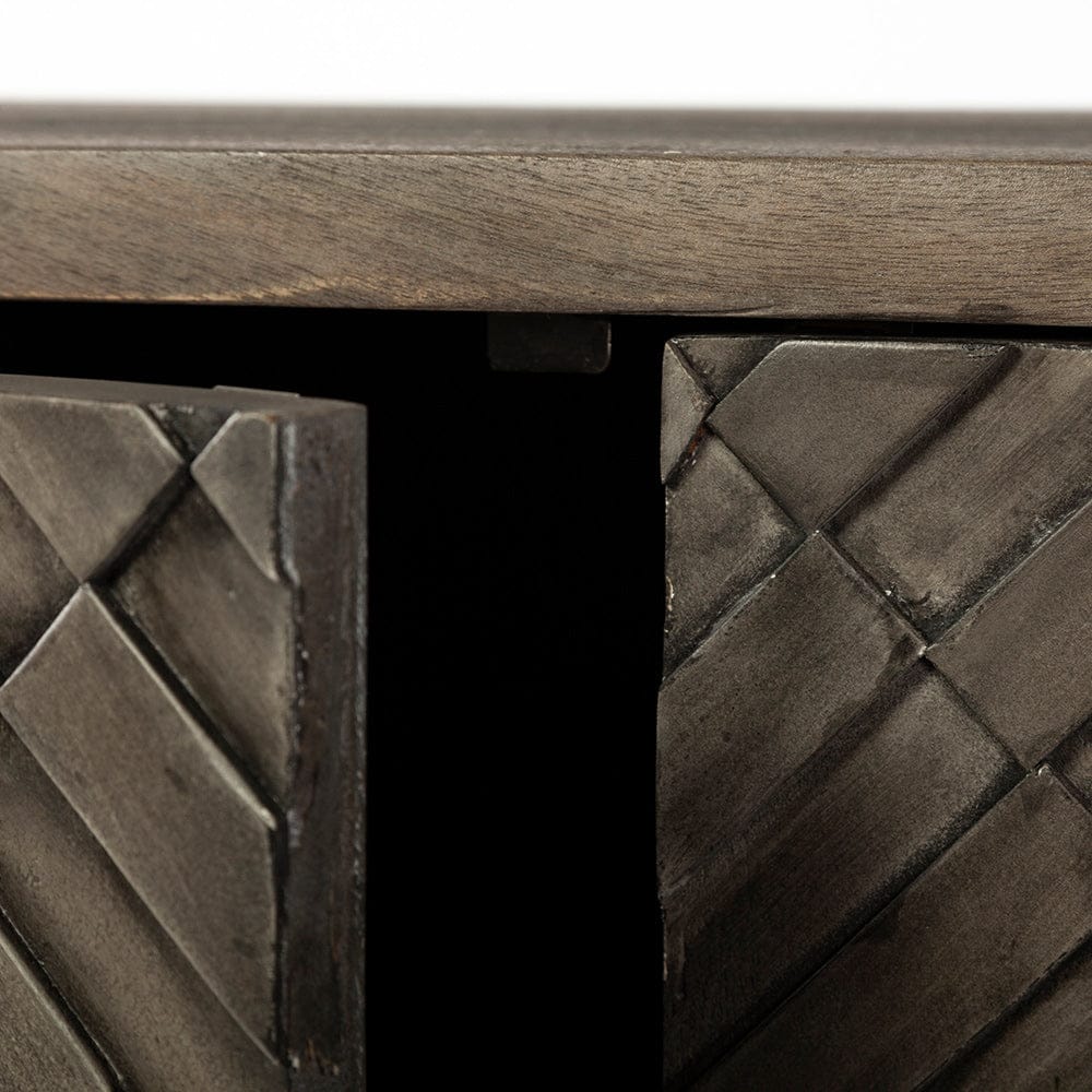 Mercana - Argyle I 36L x 16W Dark Brown And Metal 2 Door Accent Cabinet - 67541 view 7