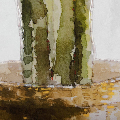 Mercana - Arid Solitude II by Mercana Studio a Hand Embellished Textured Framed Art Print Matted under Glass - 14498 view 7