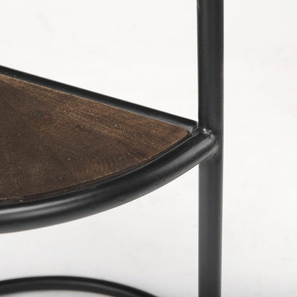 Mercana - Arlo 20.5L x 20.5W x 24.4H Brown Wood W/Black Metal End Table - 69735 view 7