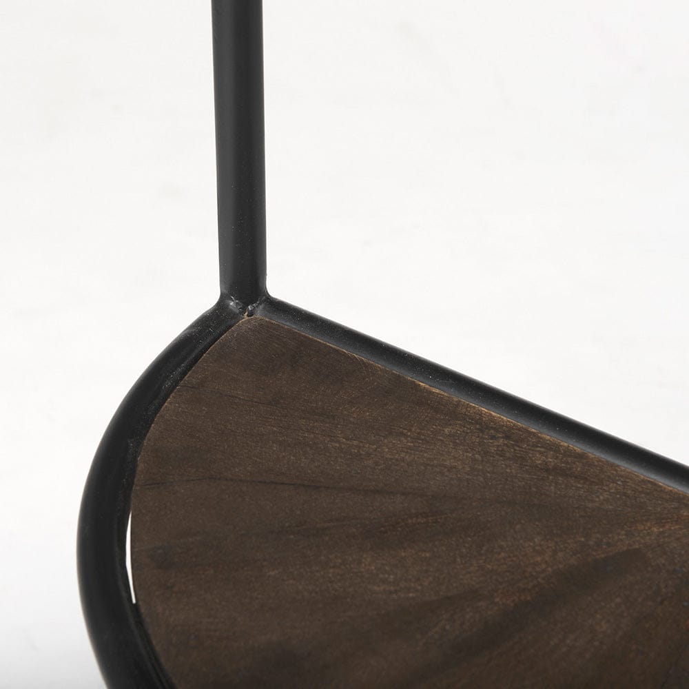 Mercana - Arlo 20.5L x 20.5W x 24.4H Brown Wood W/Black Metal End Table - 69735 view 8