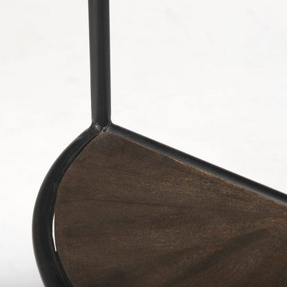 Mercana - Arlo 20.5L x 20.5W x 24.4H Brown Wood W/Black Metal End Table - 69735 view 8