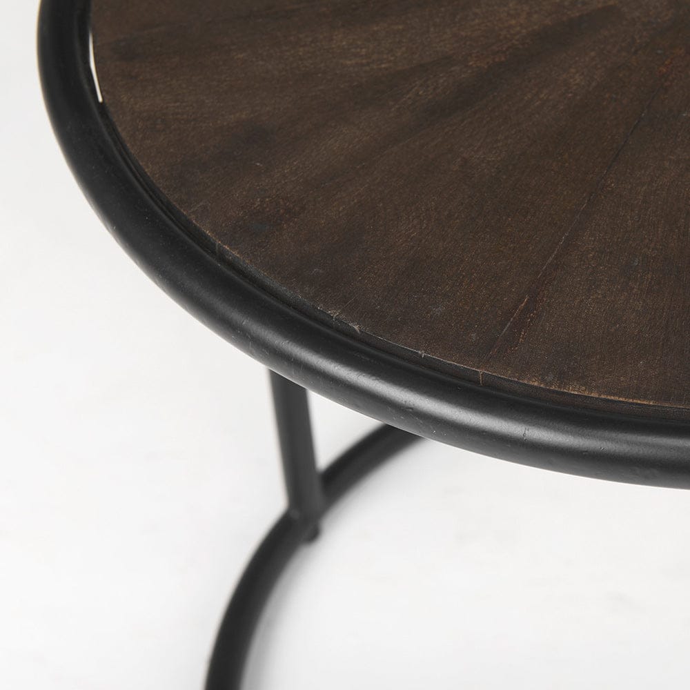Mercana - Arlo 20.5L x 20.5W x 24.4H Brown Wood W/Black Metal End Table - 69735 view 9