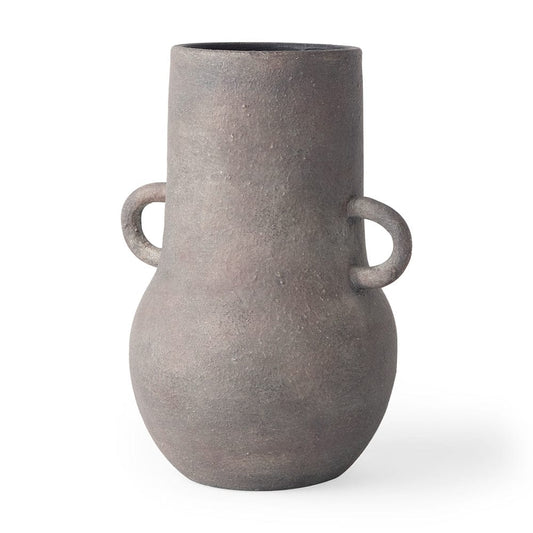 Mercana - Armani 10.4H Brown-Gray Double Ear Ceramic Vase - 70076 view 1