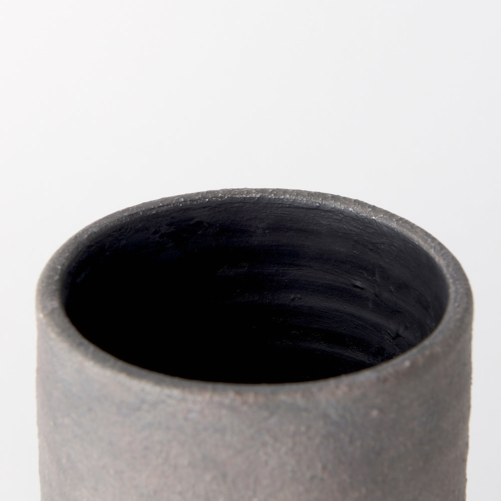 Mercana - Armani 10.4H Brown-Gray Double Ear Ceramic Vase - 70076 view 6