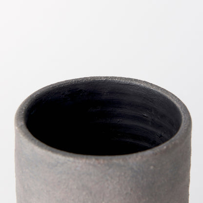 Mercana - Armani 10.4H Brown-Gray Double Ear Ceramic Vase - 70076 view 6