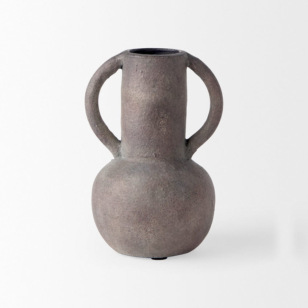 Mercana - Armani 6.7H Brown-Gray Double Ear Vase - 70077 view 2