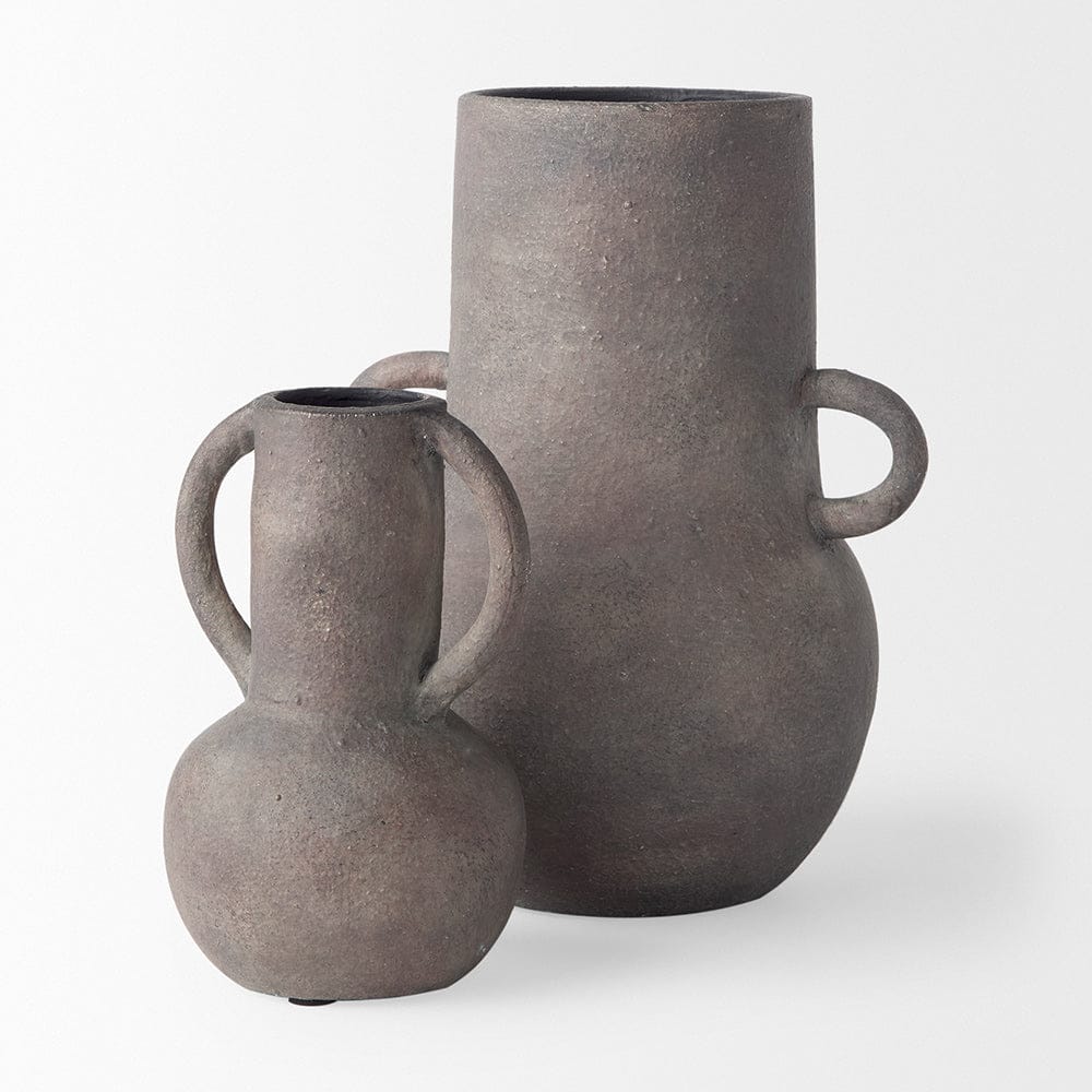 Mercana - Armani 6.7H Brown-Gray Double Ear Vase - 70077 view 9