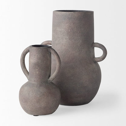 Mercana - Armani 6.7H Brown-Gray Double Ear Vase - 70077 view 9