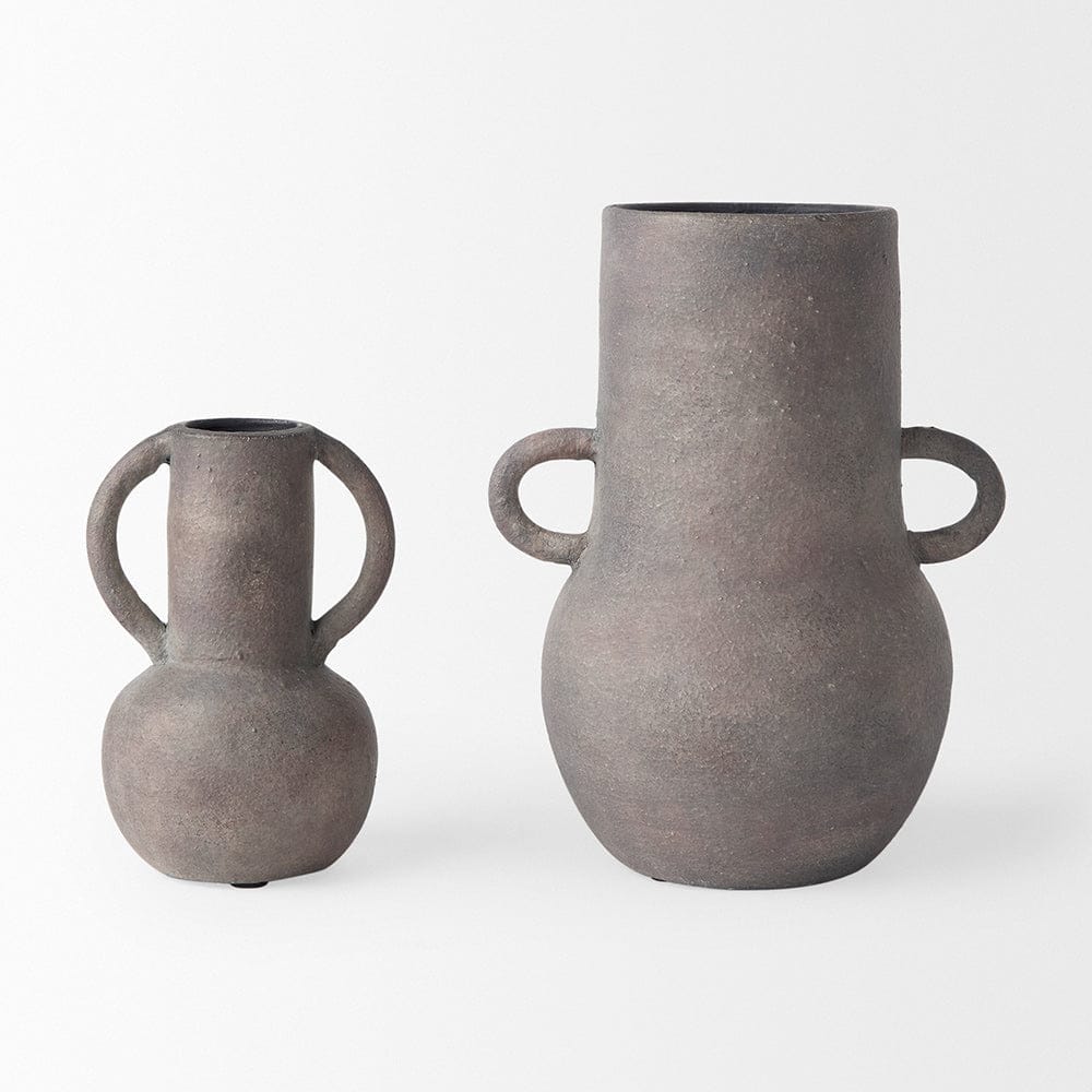 Mercana - Armani 6.7H Brown-Gray Double Ear Vase - 70077 view 10