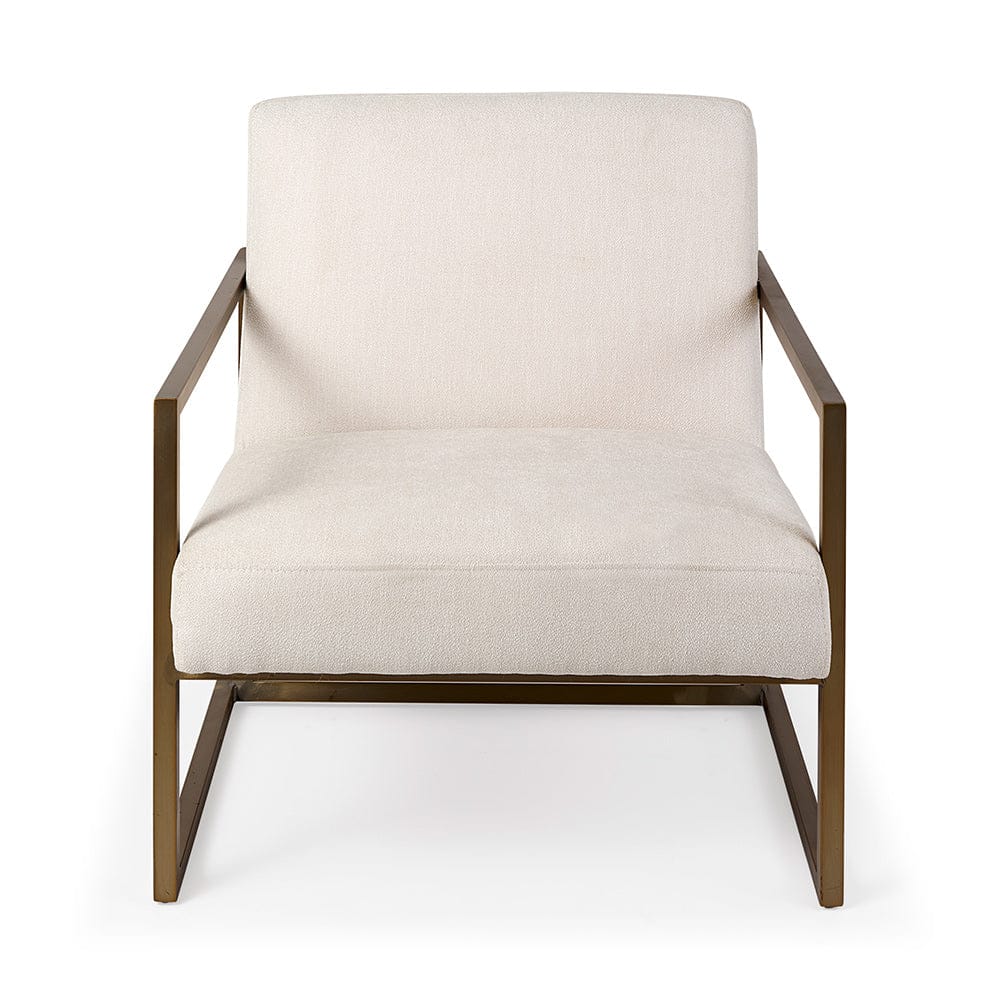 Mercana - Armelle Cream Fabric Seat W/Gold Metal Frame Accent Chair - 69450 view 2