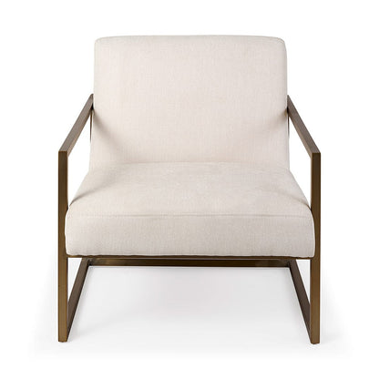 Mercana - Armelle Cream Fabric Seat W/Gold Metal Frame Accent Chair - 69450 view 2