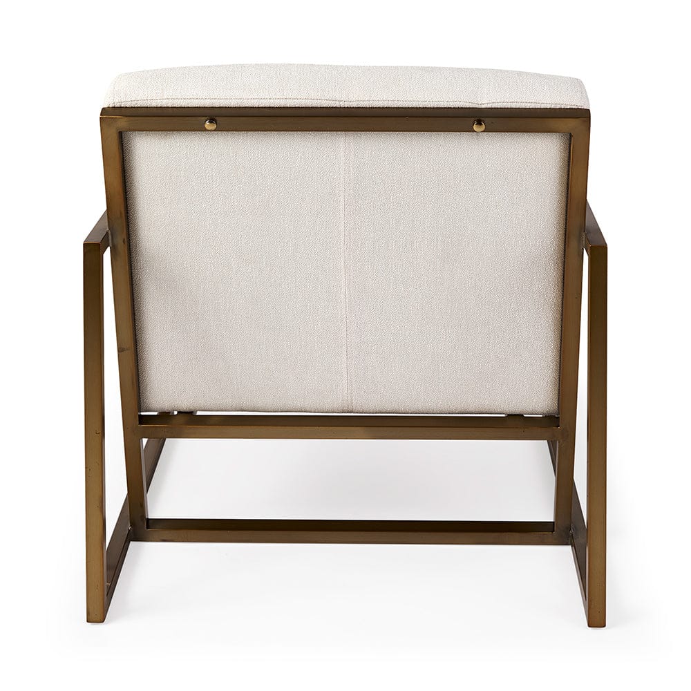 Mercana - Armelle Cream Fabric Seat W/Gold Metal Frame Accent Chair - 69450 view 4